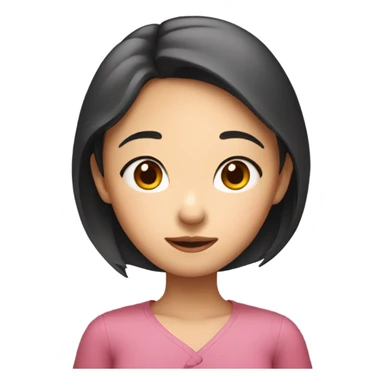 Asian girl with big ears  sticker