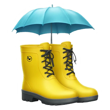 Yellow rain boots sticker