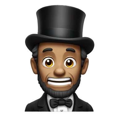 Abraham Lincoln with the emotion of surprise sticker