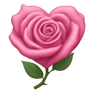 Rose pink heart sticker