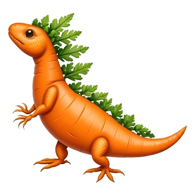 Carrot lizard in the shape of a carrot sticker
