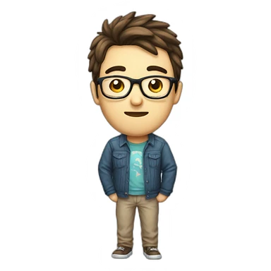 nerd with dakimakura sticker