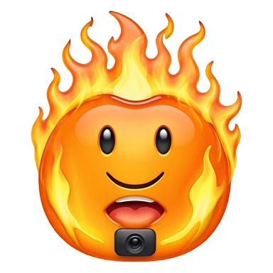 Web Cam on FIRE sticker