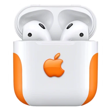 Orange AirPods  sticker
