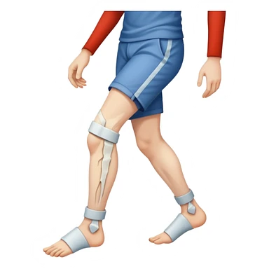 broken bone leg @emoji sticker
