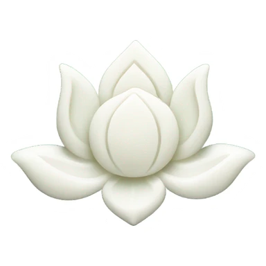 A Chinese style white lotus jade ornament sticker