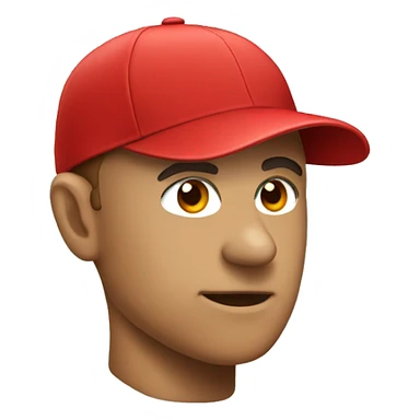 red baseball cap sticker