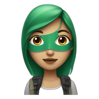 Girl with mask of palestine sticker