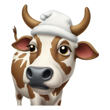 christmas cow sticker