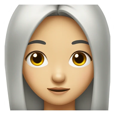 Chinese girl squinting  sticker