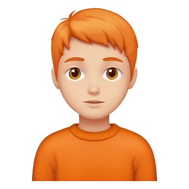 Orange warm sweater sticker
