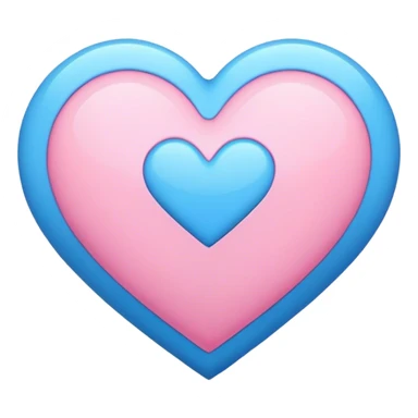 Corazón azul y rosa sticker