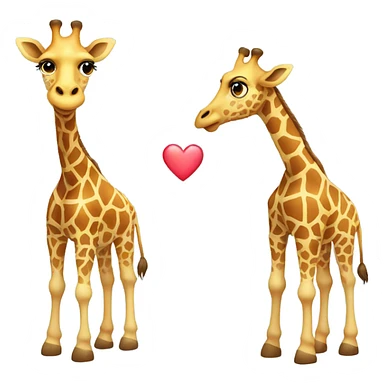 giraffe with heart sticker