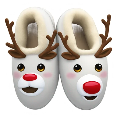 Rudolph slippers sticker
