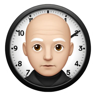 powder white skin bald man sticker