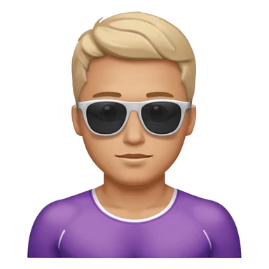 White guy with sunglasses topless and in swimwear sticker