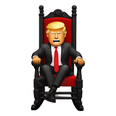 trump on a rocker sticker