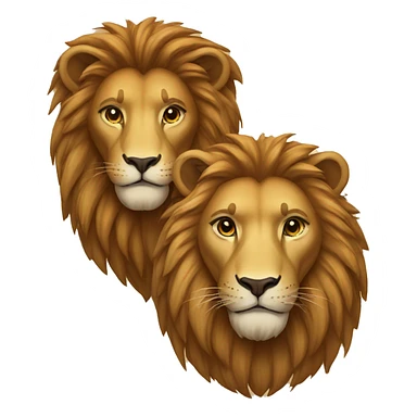 lion couple sticker
