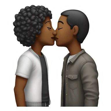two wonen kissing sticker