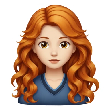 girl with long wavy calico hair sticker