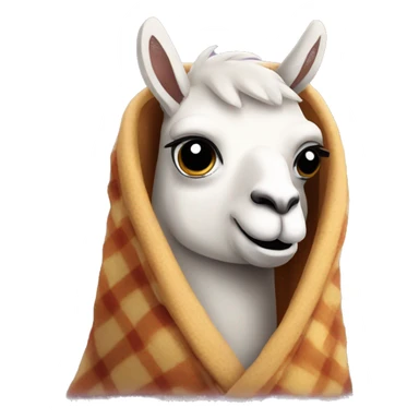 Llama in a blanket  sticker
