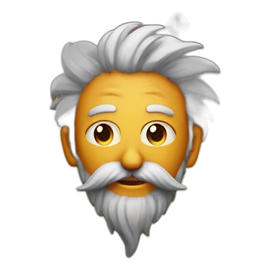 planet star sun wise with a glowing beard sticker