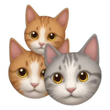 Cat-three-heads sticker
