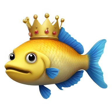 fish with crown sticker