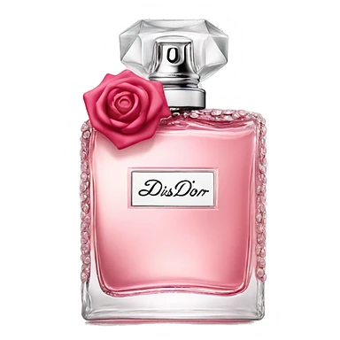 miss dior rose and roses bottle sticker