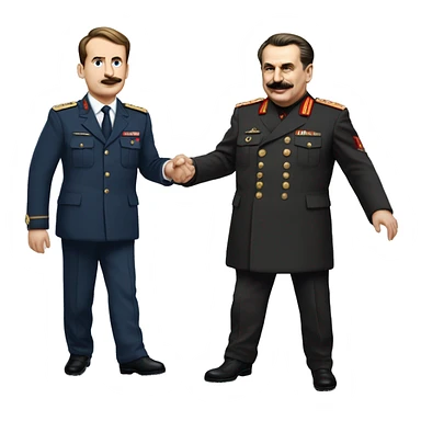 Macron et Stalin qui dansent d kalinka sticker