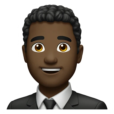 black haired meme master sticker