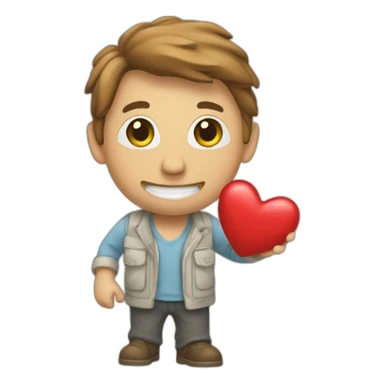 Un pouce entouré de coeur sticker