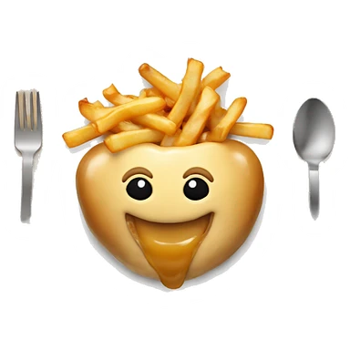 Poutine qui mange des pâtes  sticker