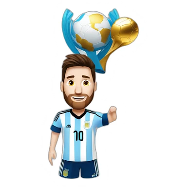 Messi holding world cup argentina sticker
