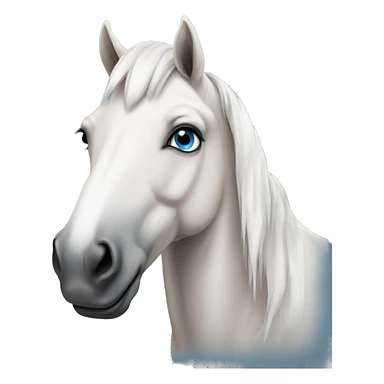 Noriker horse portrait with blue eyes sticker