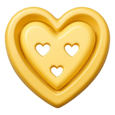 butter colour heart sticker