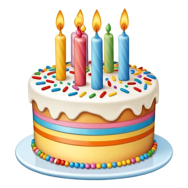  Colorful birthday cake with sprinkles sticker