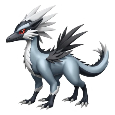 Shiny Nargacuga-Silvally-Fakémon-hybrid-creature (full body)  sticker