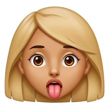 Girl sticking out tongue sticker