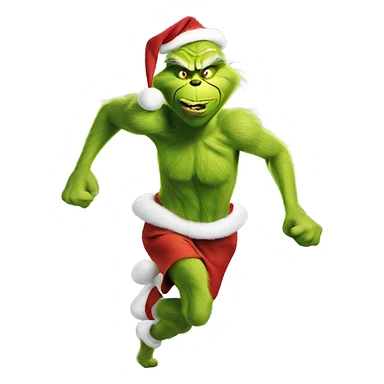 The grinch running sticker