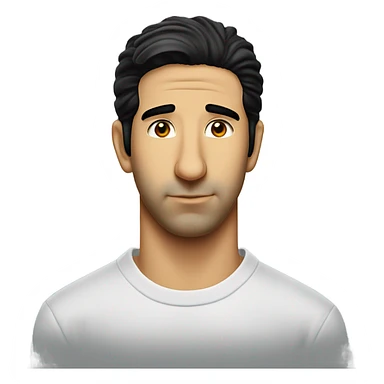 David Schwimmer 20 years old looking very sad with no facial hair sticker