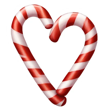 Candy cane heart shaped sticker