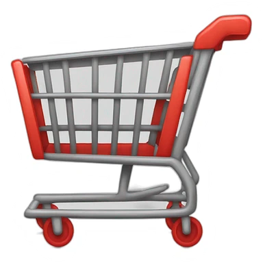 a red grocery cart empty sticker