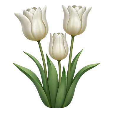 White tulips sticker