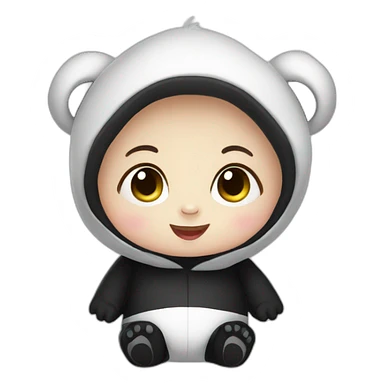 baby-in-a-panda-costume sticker