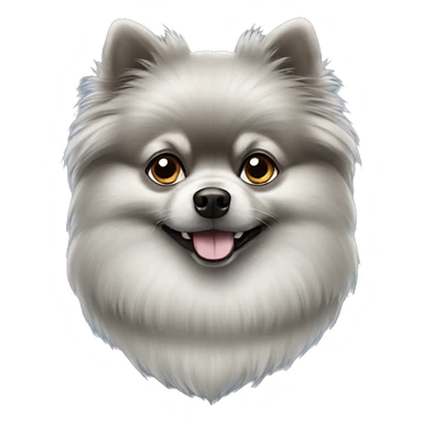 grey pomeranian  sticker