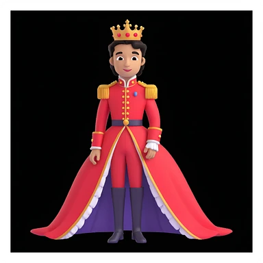 prince in red dress, royaqle background sticker