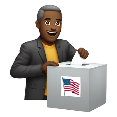 Person voting sticker