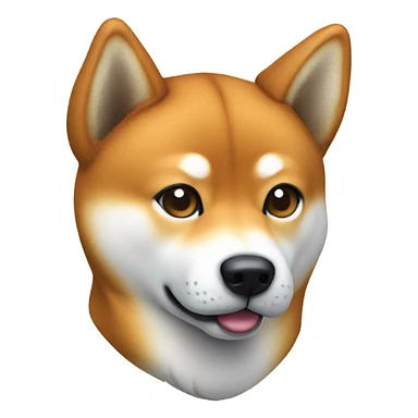 realistic shiba inu portrait sticker