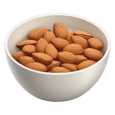 bowl of almond sticker